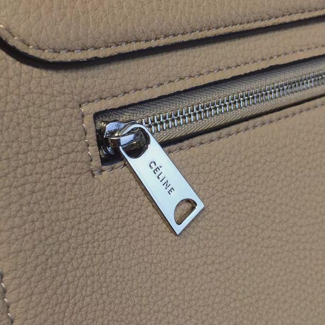 Celine Trapeze Top Handle Small Bag Grained Calfskin with Suede Leather Pre-Fall Winter 2016 Collection Beige