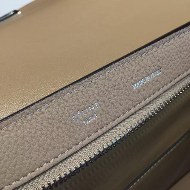Celine Trapeze Top Handle Small Bag Grained Calfskin with Suede Leather Pre-Fall Winter 2016 Collection Beige
