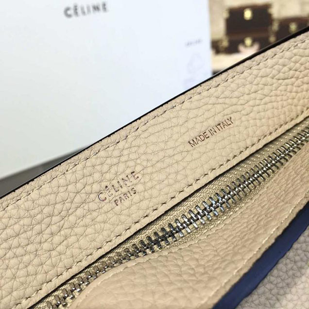 Celine Trapeze Top Handle Small Bag Grained Calfskin with Suede Leather Pre-Fall Winter 2016 Collection Beige
