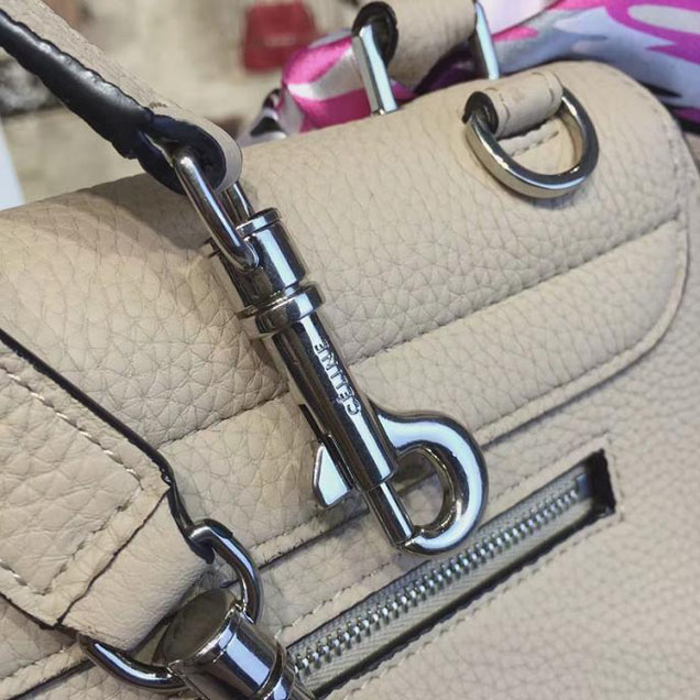 Celine Trapeze Top Handle Small Bag Grained Calfskin with Suede Leather Pre-Fall Winter 2016 Collection Beige