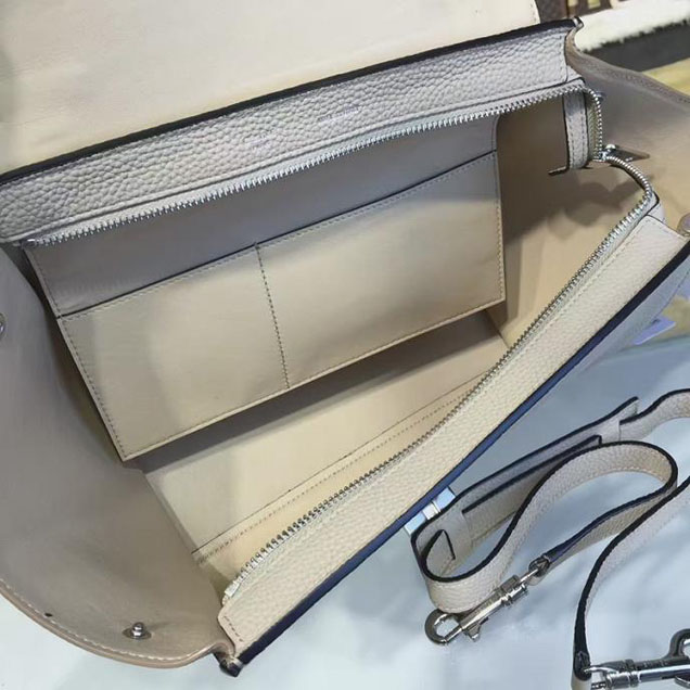 Celine Trapeze Top Handle Medium Bag Grained Calfskin with Suede Leather Pre-Fall Winter 2016 Collection Beige