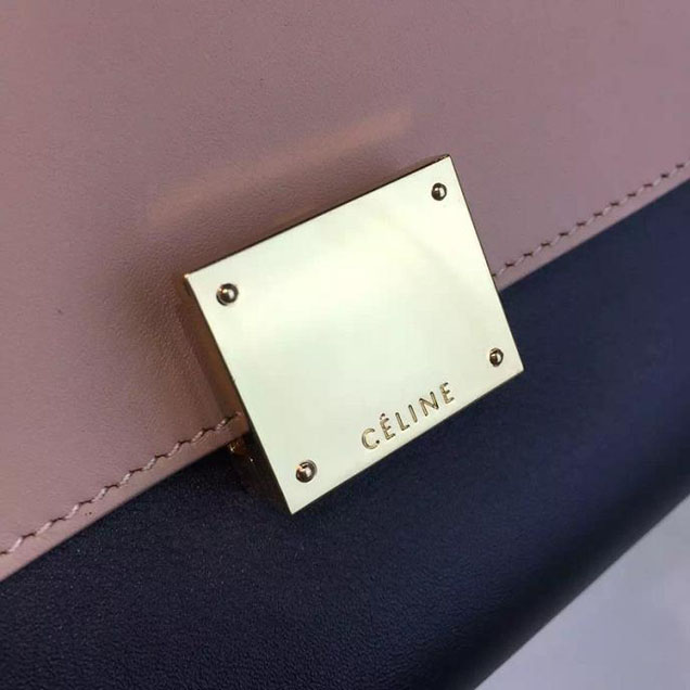 Celine Trapeze Top Handle Small Bag Grained Calfskin with Suede Leather Pre-Fall Winter 2016 Collection Beige Black Green Lilac