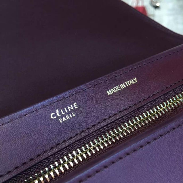 Celine Trapeze Top Handle Small Bag Smooth Calfskin with Suede Leather Pre-Fall Winter 2016 Collection Red Tan Burgundy