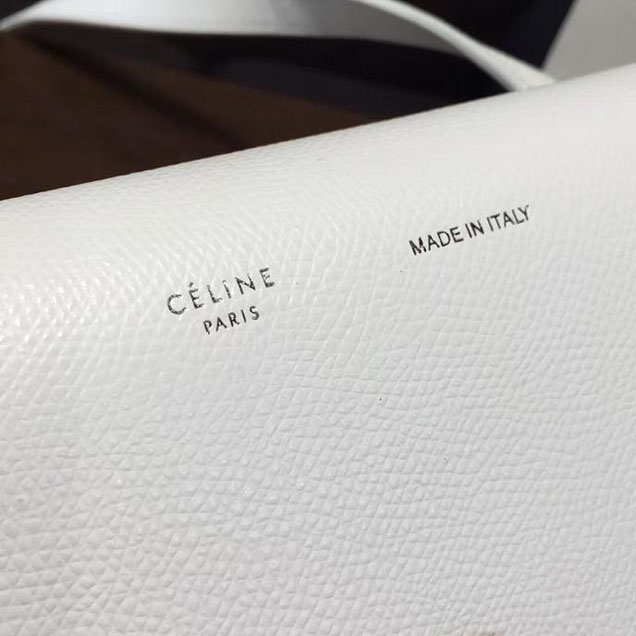 Celine Clutch on Strap Bag Grained Calfskin Pre-Fall Winter 2016 Collection White Red