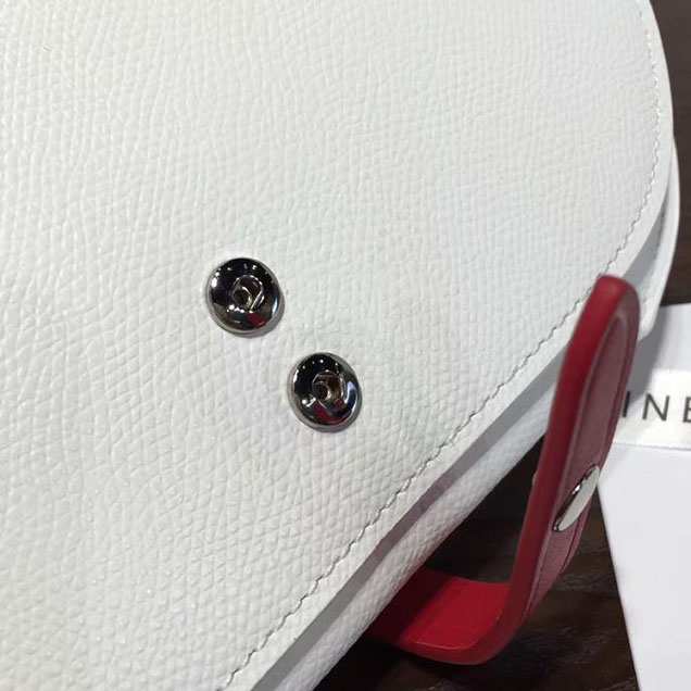 Celine Clutch on Strap Bag Grained Calfskin Pre-Fall Winter 2016 Collection White Red