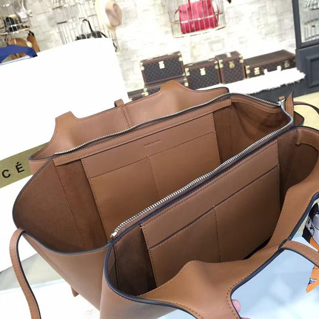 Celine Tri-Fold Shoulder Bag Smooth Calfskin Pre-Fall 2016 Collection Tan