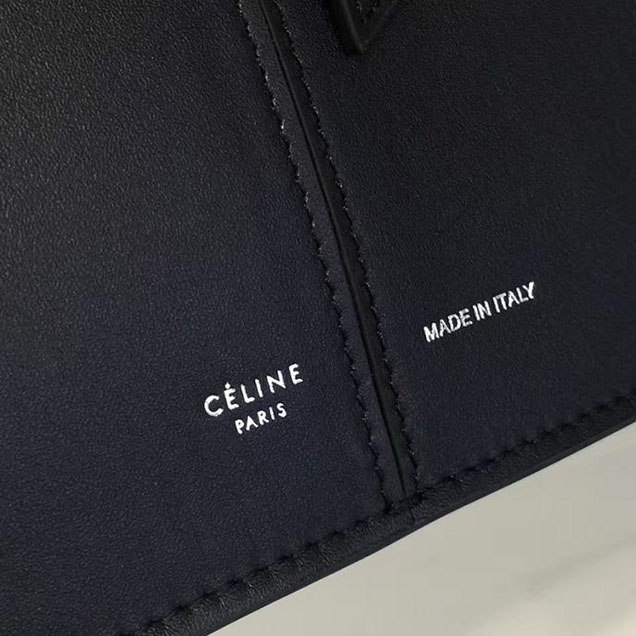 Celine Tri-Fold Shoulder Bag Smooth Calfskin Pre-Fall 2016 Collection Black