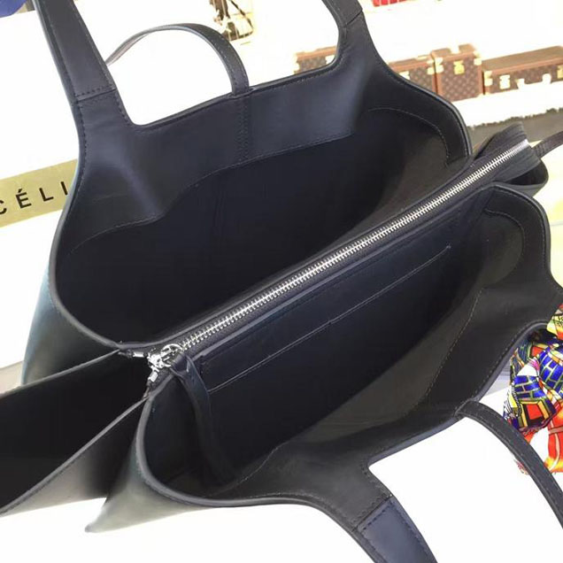 Celine Tri-Fold Shoulder Bag Smooth Calfskin Pre-Fall 2016 Collection Black