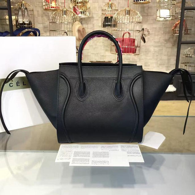 Celine Phantom Tote Bag Grained Calfskin Leather Fall Winter 2016 Collection Black