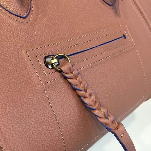 Celine Phantom Tote Bag Grained Calfskin Leather Fall Winter 2016 Collection Beige with Suede Electric Blue