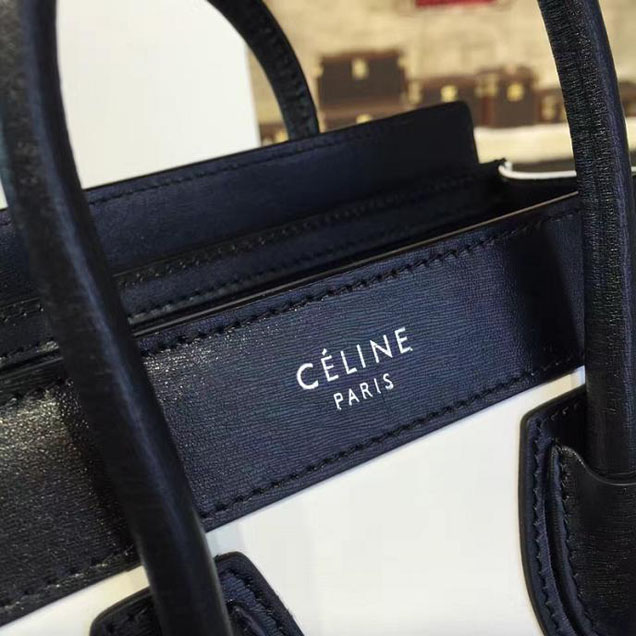 Celine Nano Luggage Bag Calfskin Leather Fall Winter 2016 Collection Multi White Black