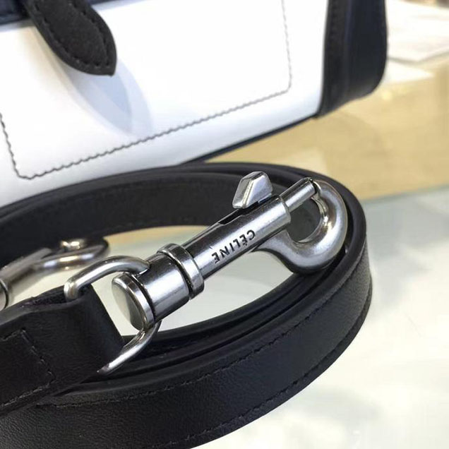 Celine Nano Luggage Bag Calfskin Leather Fall Winter 2016 Collection Multi White Black