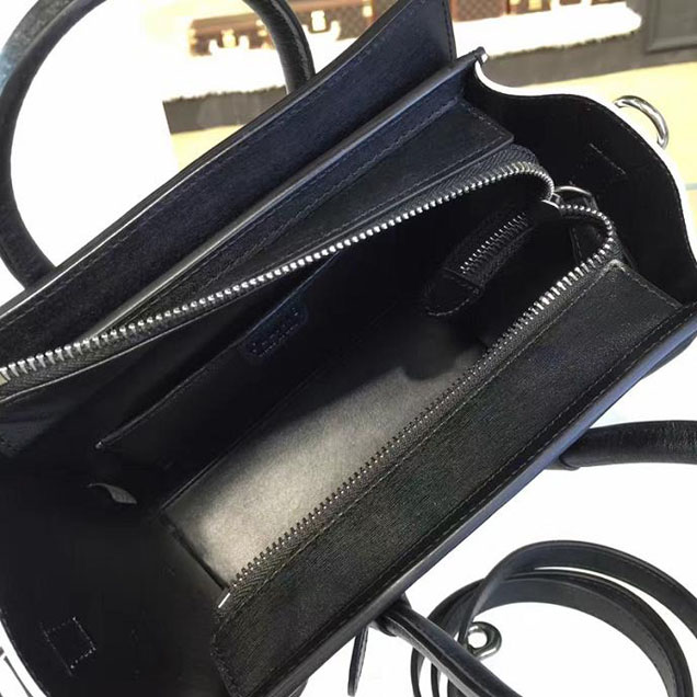 Celine Nano Luggage Bag Calfskin Leather Fall Winter 2016 Collection Multi White Black