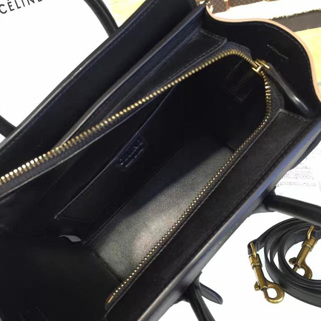 Celine Nano Luggage Bag Calfskin Leather Fall Winter 2016 Collection Multi Yellow Black Beige