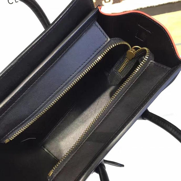 Celine Nano Luggage Bag Calfskin Leather Fall Winter 2016 Collection Multi Burgundy Red Black