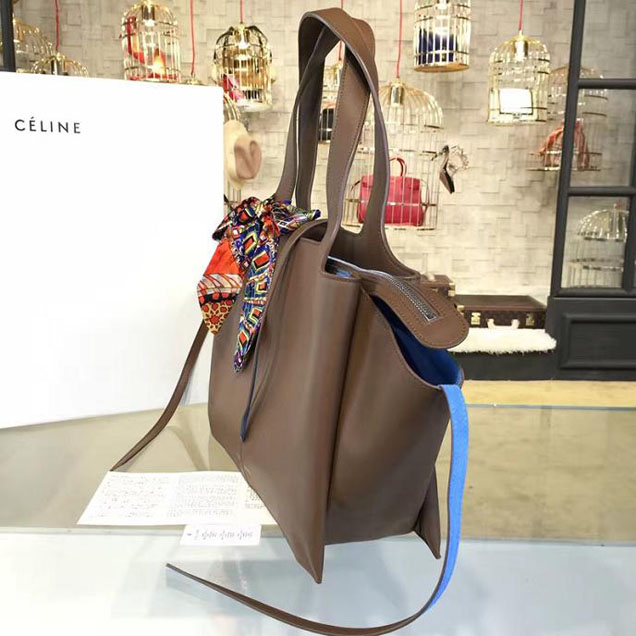 Celine Tri-Fold Shoulder Bag Smooth Calfskin Pre-Fall 2016 Collection Beige