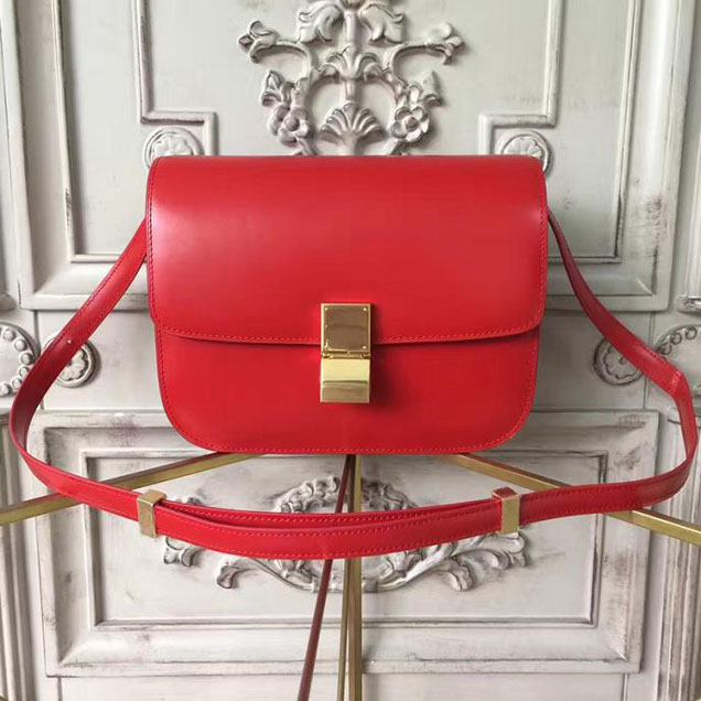 Celine Classic Box Bag Smooth Calfskin Pre-Fall 2017 Bag Collection Red