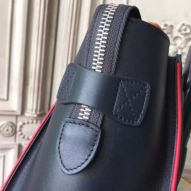 Celine Micro Luggage 26cm Bag Smooth Calfskin Pre-Fall 2017 Bag Collection Black with Red Piping