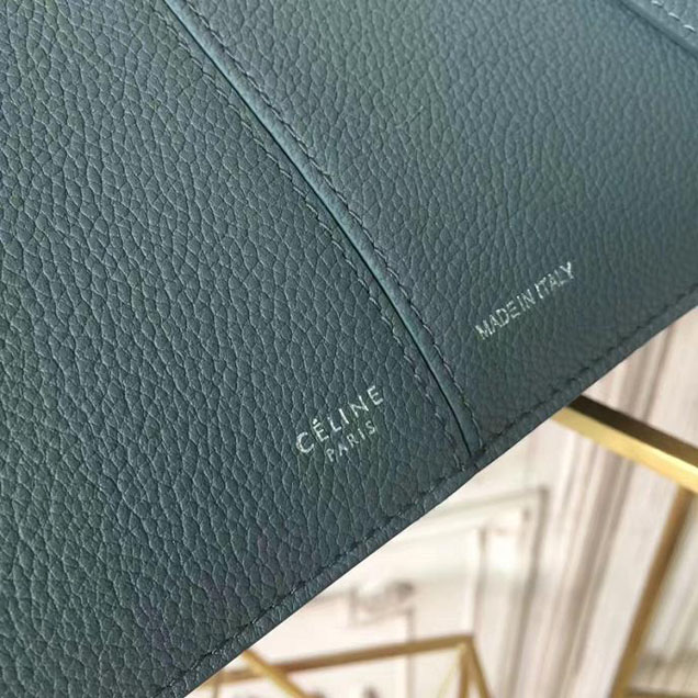Celine Tri-Fold 32cm Shoulder Bag Grained Calfskin Pre-Fall 2017 Bag Collection Grey