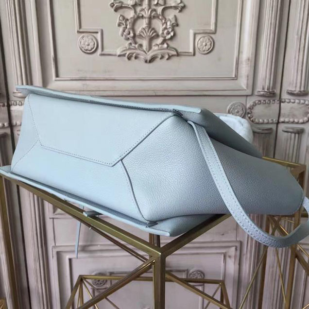 Celine Tri-Fold 32cm Shoulder Bag Grained Calfskin Pre-Fall 2017 Bag Collection Light Blue
