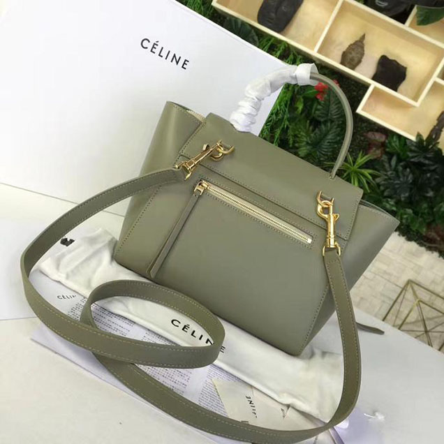 Celine Belt 24cm Bag Grained Calfskin Pre-Fall 2017 Bag Collection Olive