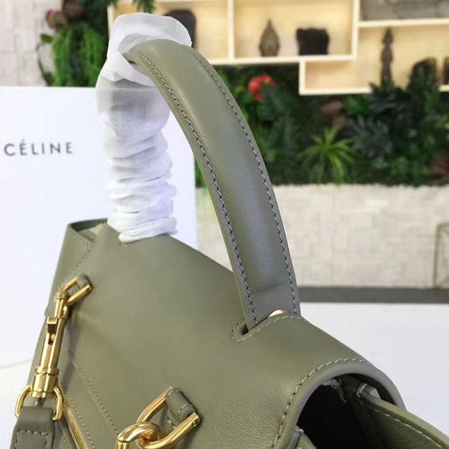 Celine Belt 24cm Bag Grained Calfskin Pre-Fall 2017 Bag Collection Olive