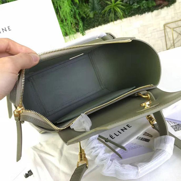 Celine Belt 24cm Bag Grained Calfskin Pre-Fall 2017 Bag Collection Olive