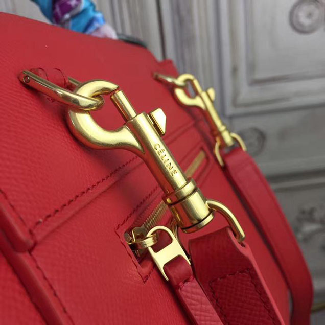 Celine Belt 24cm Bag Grained Calfskin Pre-Fall 2017 Bag Collection Red
