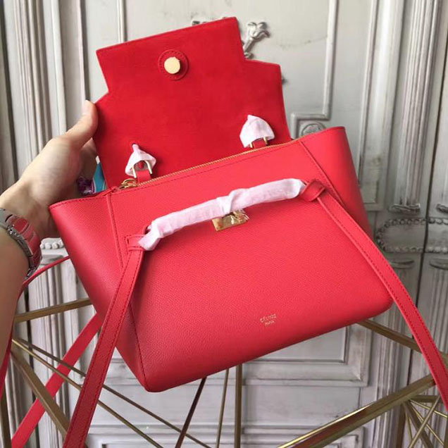 Celine Belt 24cm Bag Grained Calfskin Pre-Fall 2017 Bag Collection Red