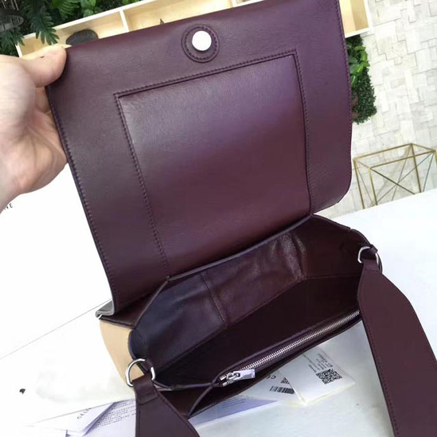 Celine Frame 25cm Bag Smooth Calfskin Pre-Fall 2017 Bag Collection Burgundy Light Camel