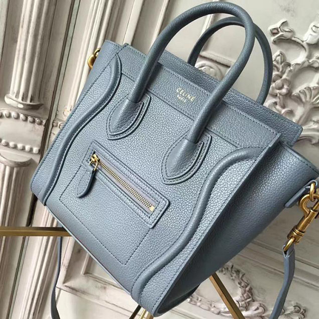 Celine Nano Luggage 20cm Bag Grained Calfskin Pre-Fall 2017 Bag Collection Kohl Baby