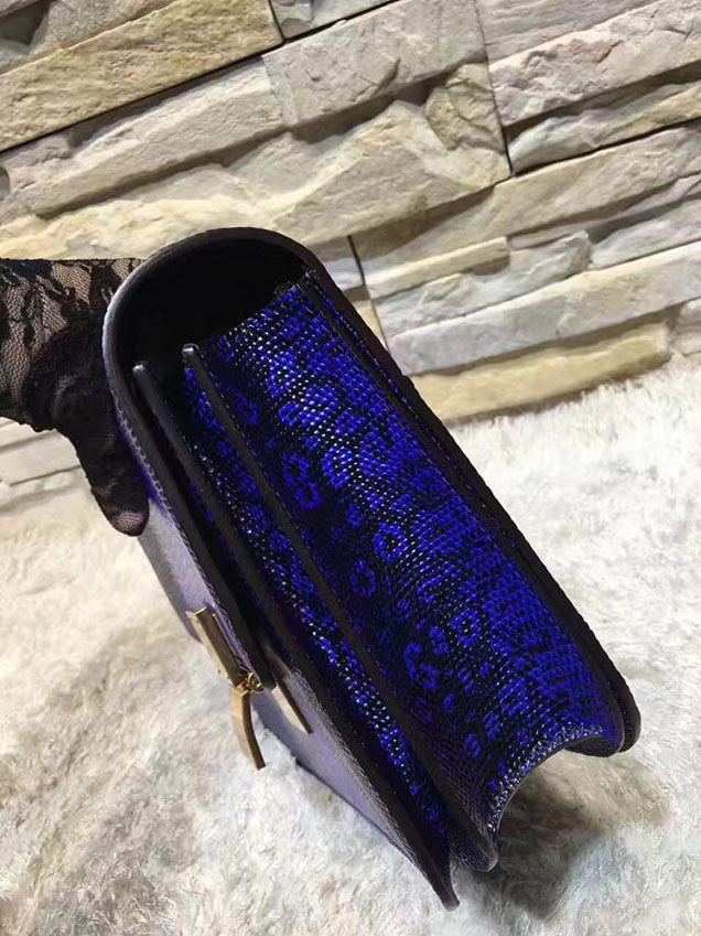 Celine Classic Box Medium Bag Lizard Skin Pre-Fall 2017 Bag Collection Inky Blue