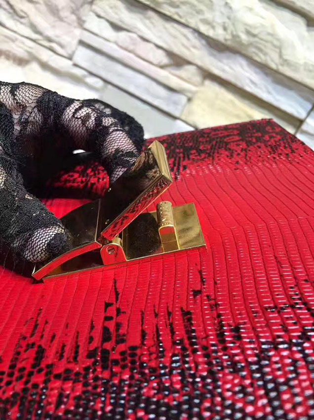 Celine Classic Box Medium Bag Lizard Skin Pre-Fall 2017 Bag Collection Poppy