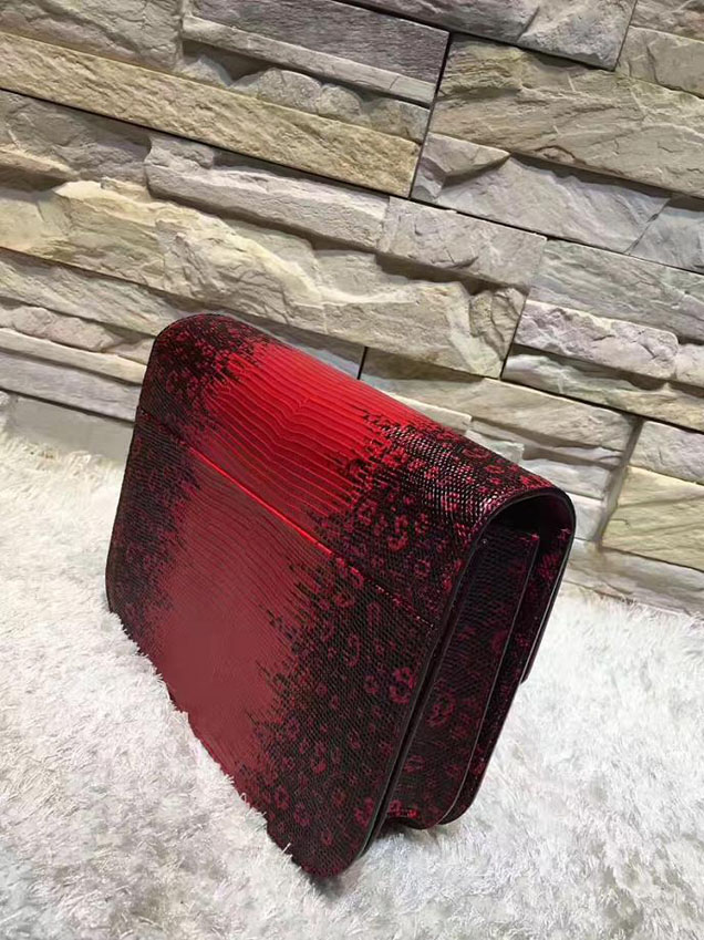 Celine Classic Box Medium Bag Lizard Skin Pre-Fall 2017 Bag Collection Poppy