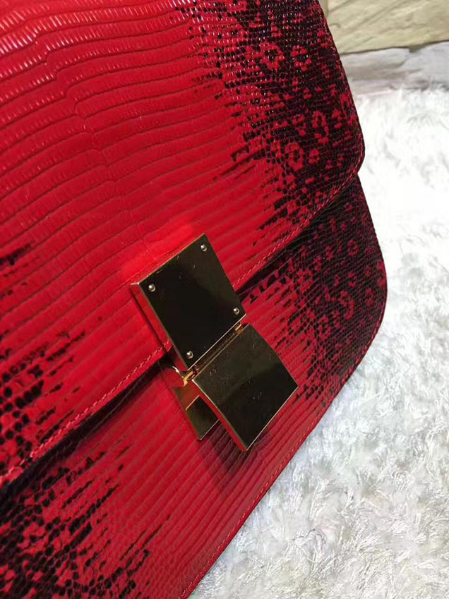 Celine Classic Box Medium Bag Lizard Skin Pre-Fall 2017 Bag Collection Poppy