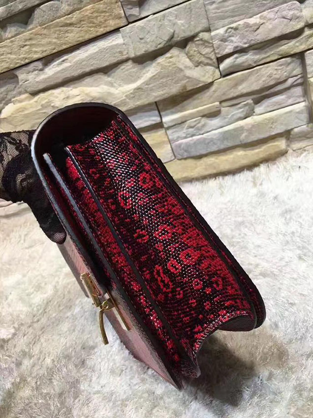 Celine Classic Box Medium Bag Lizard Skin Pre-Fall 2017 Bag Collection Poppy