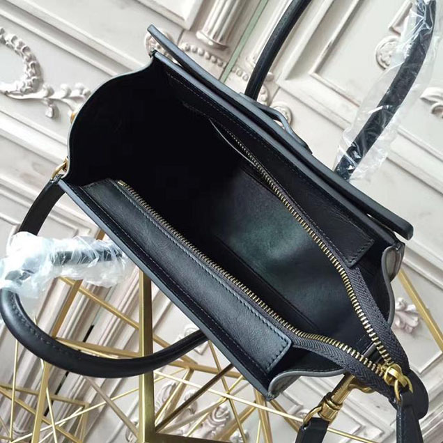 Celine Nano Luggage 20cm Bag Grained Calfskin Pre-Fall 2017 Bag Collection White Black