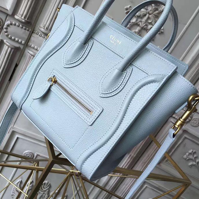 Celine Nano Luggage 20cm Bag Grained Calfskin Pre-Fall 2017 Bag Collection Cloud Baby