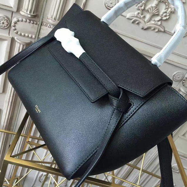 Celine Belt 24cm Bag Grained Calfskin Pre-Fall 2017 Bag Collection Black