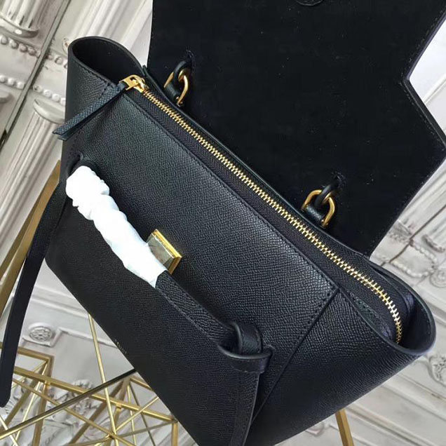 Celine Belt 24cm Bag Grained Calfskin Pre-Fall 2017 Bag Collection Black