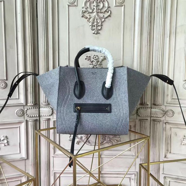 Celine Phantom 30cm Bag Felt Calfskin Pre-Fall 2017 Bag Collection Grey