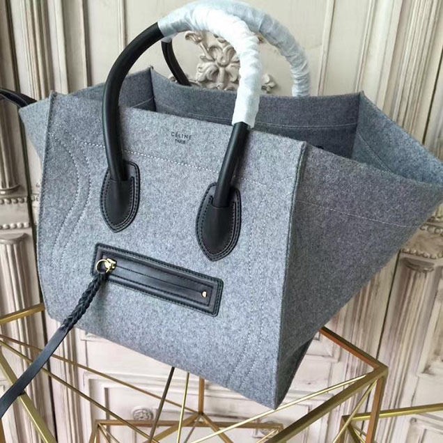 Celine Phantom 30cm Bag Felt Calfskin Pre-Fall 2017 Bag Collection Grey