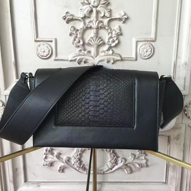 Celine Frame 25cm Bag Watersnake Smooth Calfskin Pre-Fall 2017 Bag Collection Black