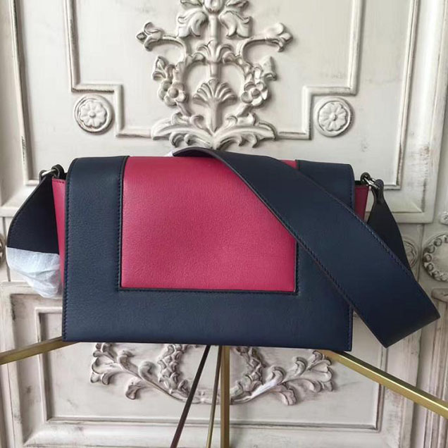 Celine Frame 25cm Bag Smooth Calfskin Pre-Fall 2017 Bag Collection Black Scarlet