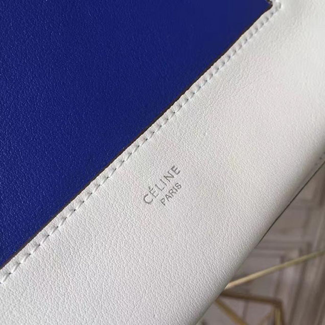 Celine Frame 25cm Bag Smooth Calfskin Pre-Fall 2017 Bag Collection White Inky Blue