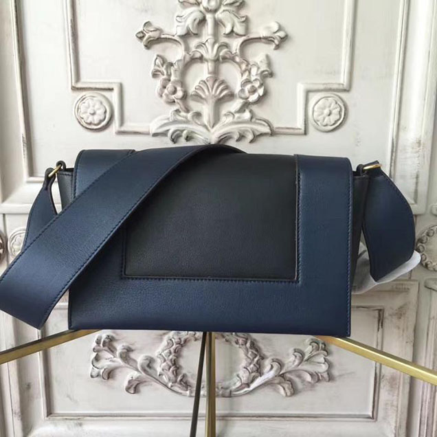 Celine Frame 25cm Bag Smooth Calfskin Pre-Fall 2017 Bag Collection Navy Ink Black
