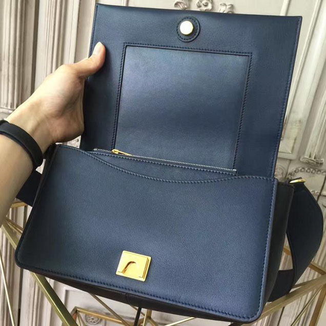 Celine Frame 25cm Bag Smooth Calfskin Pre-Fall 2017 Bag Collection Navy Ink Black