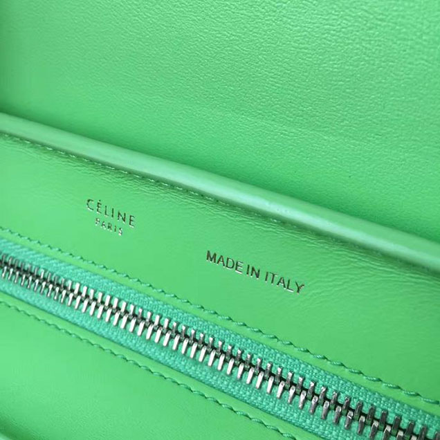 Celine Trapeze 26cm Bag Smooth Calfskin Pre-Fall 2017 Collection Lime Black Pale Beige