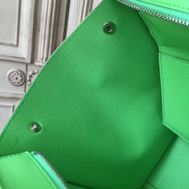 Celine Trapeze 26cm Bag Smooth Calfskin Pre-Fall 2017 Collection Lime Black Pale Beige