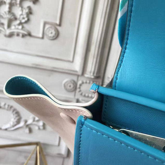 Celine Trapeze 26cm Bag Smooth Calfskin Pre-Fall 2017 Collection Turquoise Black Pale Beige
